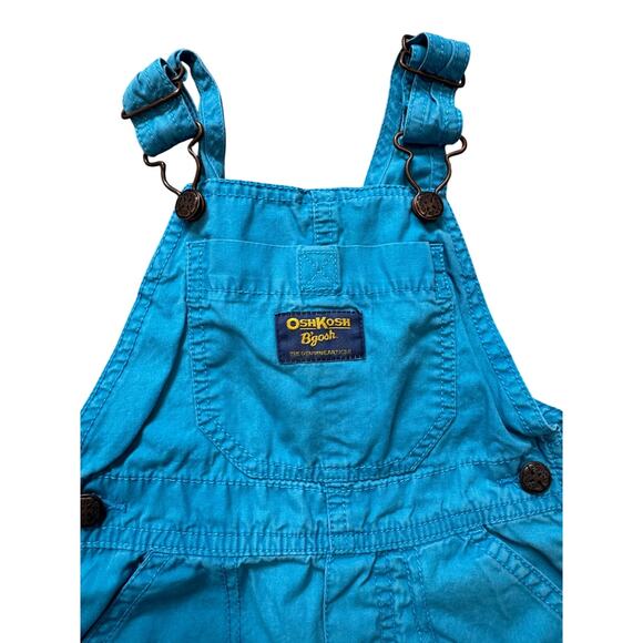 Vintage OshKosh B’gosh Vestbak Teal Overalls 18M – Lightweight Shortalls - Picture 2 of 6